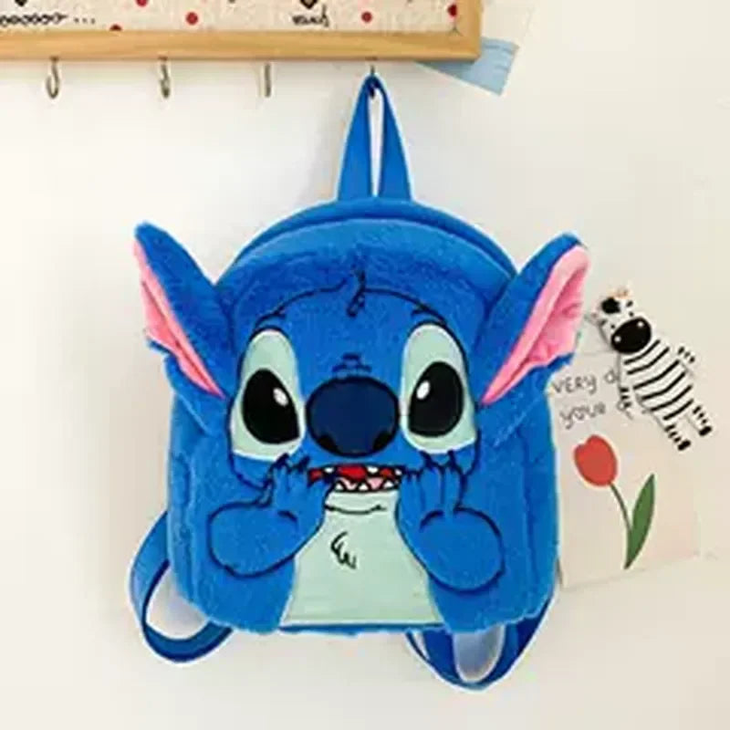 Disney New Stitch Plush Backpack – 3D Cartoon Mini Backpack for Women & Kids, Large Capacity