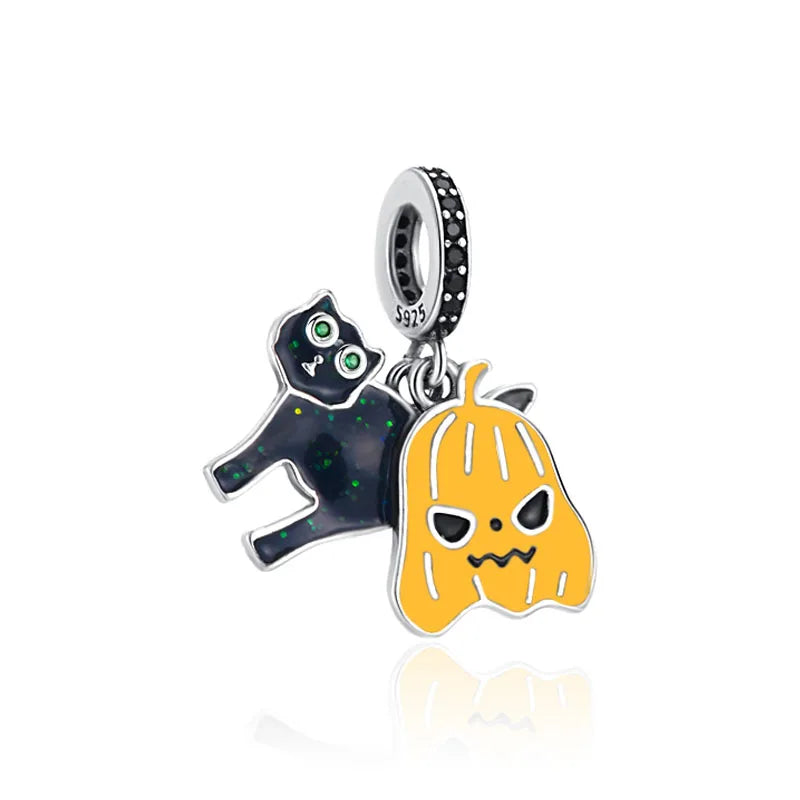 ✨ 925 Silver Halloween Charms – Pumpkin, Witch, Doll, Bone, Mummy & Candy | Pandora-Style Bracelet Compatible