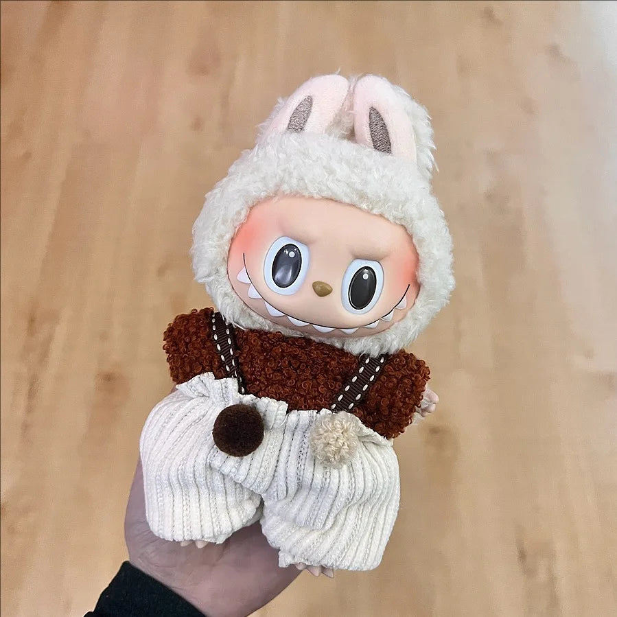 Labubu Velcro Dress Set – Cute Casual Skirt Outfit for 17cm Dolls