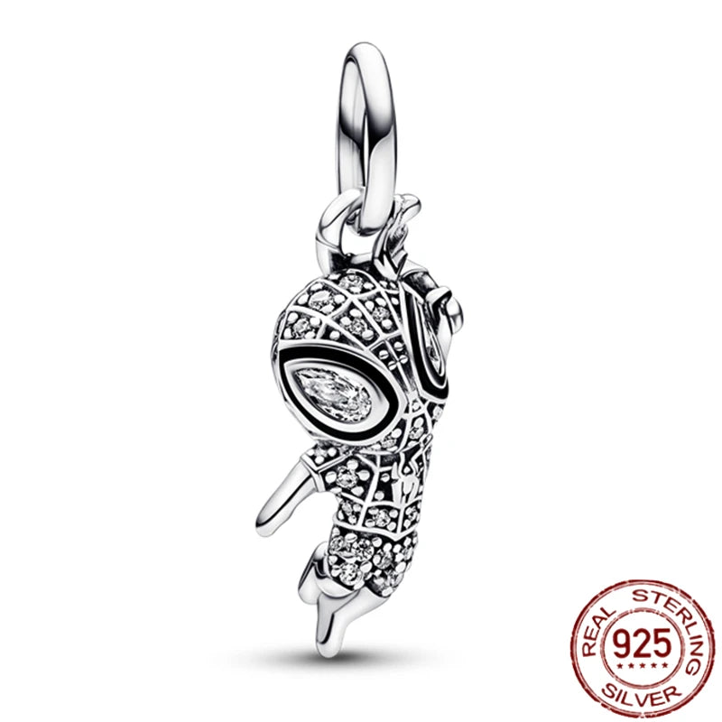 ✨ 925 Silver Marvel Charms – 🕷️ Deadpool & 🐺 Wolverine | Pandora-Style Bracelet Compatible