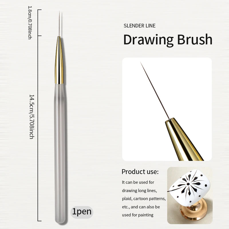 💅 Nail Art Brush Checker | Nail Drawing & Painting Line Brush ✨🎨 RS NAIL Official Store