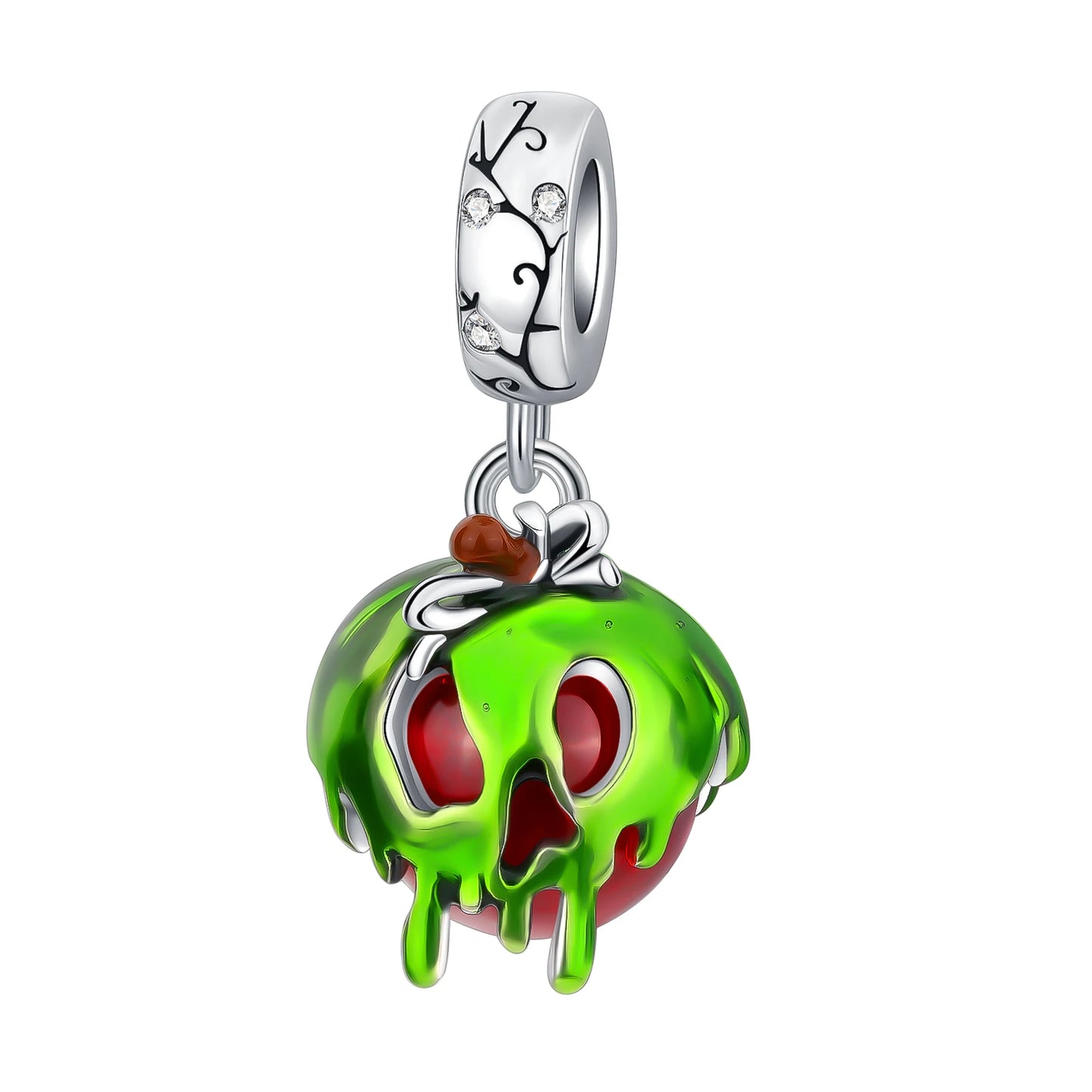 ✨ 925 Silver Halloween Charms – 💀 Skull, 🍎 Apple & 🍒 Cherry | Pandora-Style Bracelet Compatible