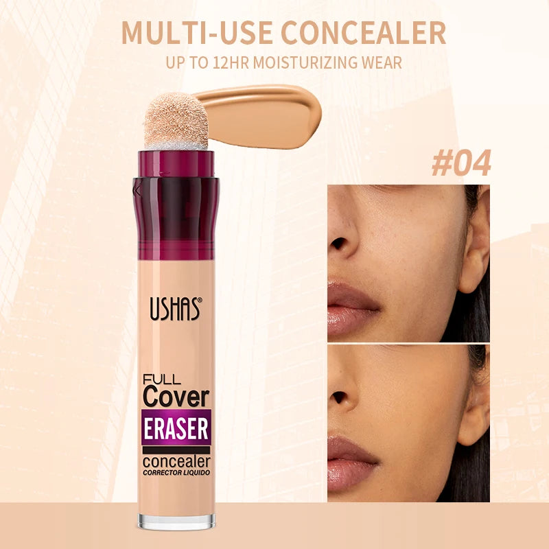 ✨ 12 Color Liquid Concealer 🎨 Moisturizing Rotating Sponge Head 🌀 Long-Lasting Lightweight Multi-Use Foundation Stone's Store