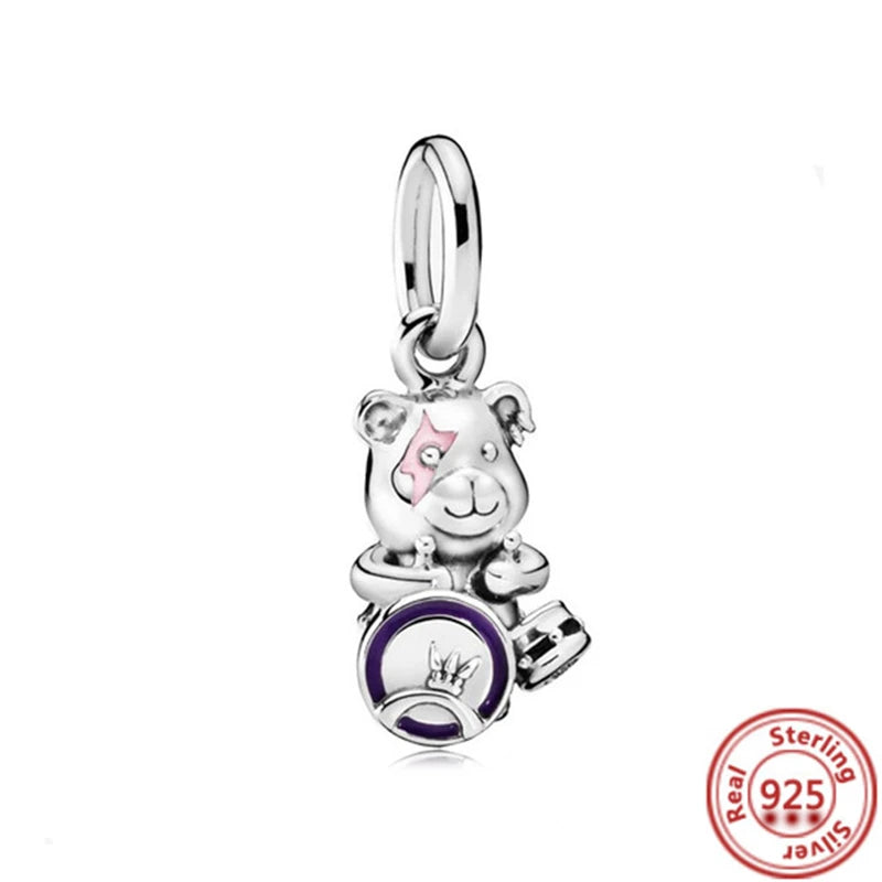 ✨ 925 Silver Winter Charms – ❄️ Snowflake, 🌸 Pansy Flower & 🦋 Blue Butterfly | Pandora-Style Bracelet Compatible
