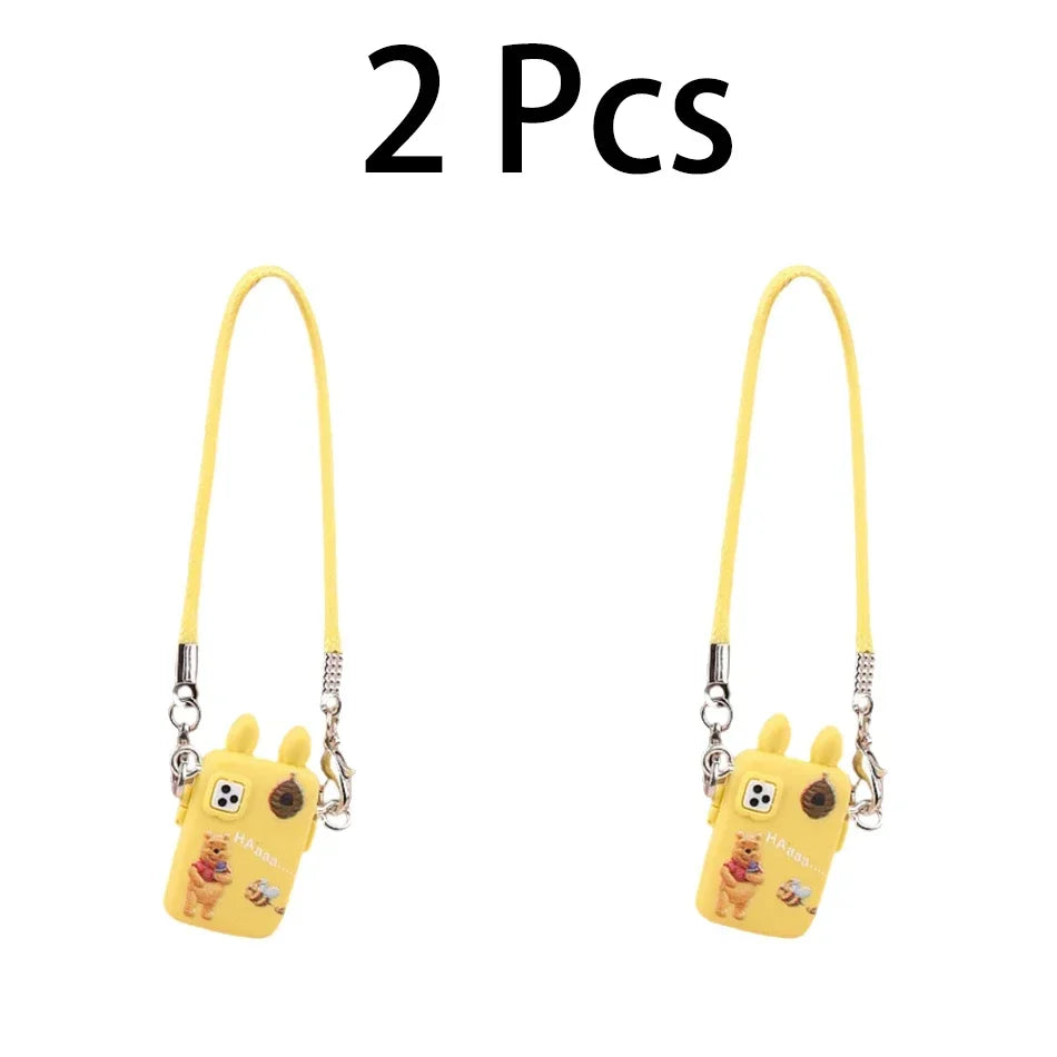 Cartoon Camera & Phone Bag Accessory – For Labubu / Crybaby Dolls | Plush Pendant Gift