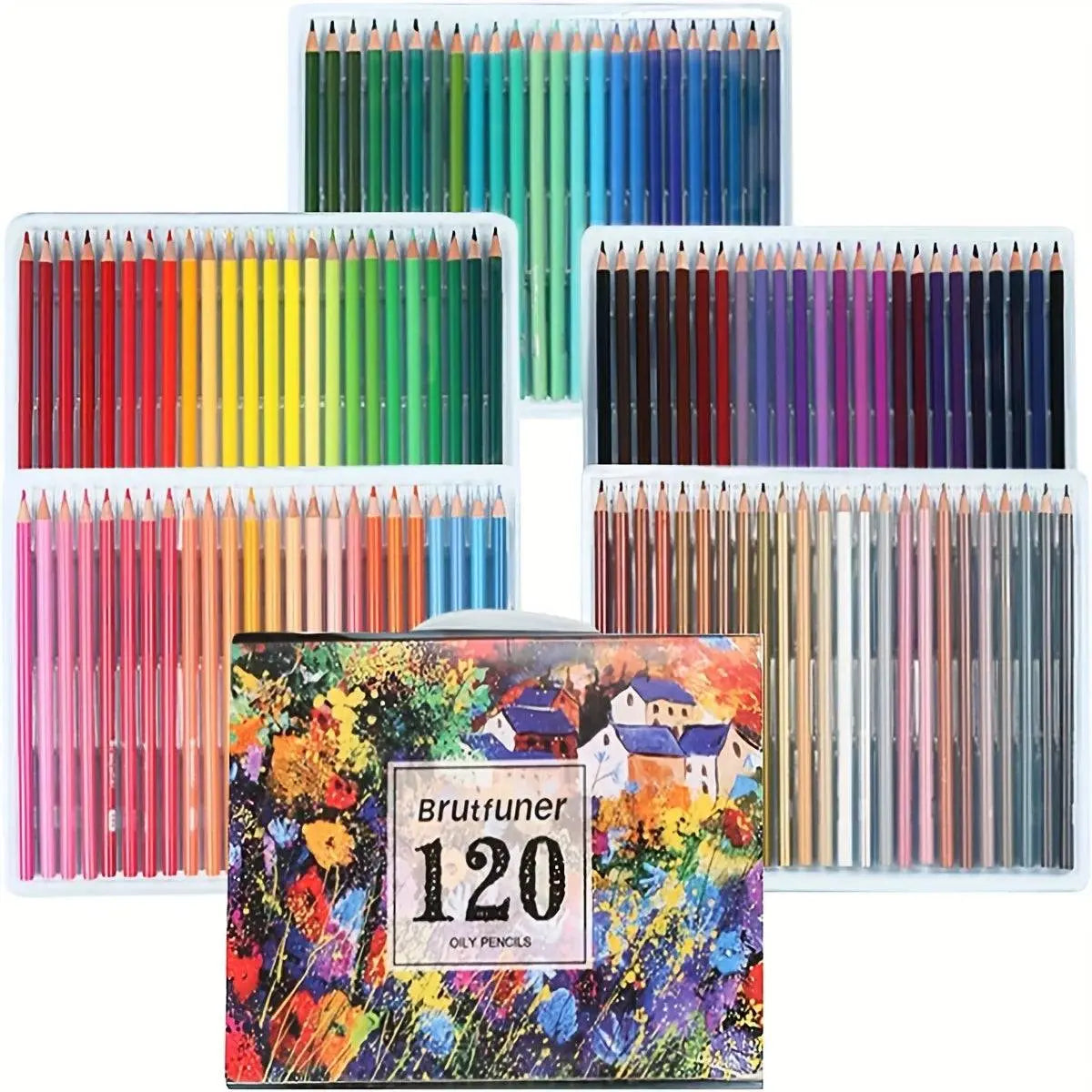 🎨🖍️✨ Brutfuner Premium Oil-based Colored Pencil Set – Vibrant, Safe & Precise!