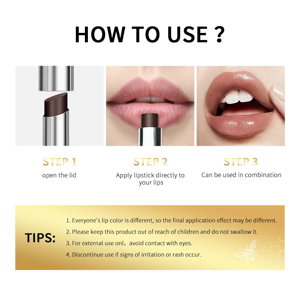 💄Black Honey Lipstick — Creamy Moisturizing Sheer Lip Color ✨ Natural Shine Enhancer Stone's Store