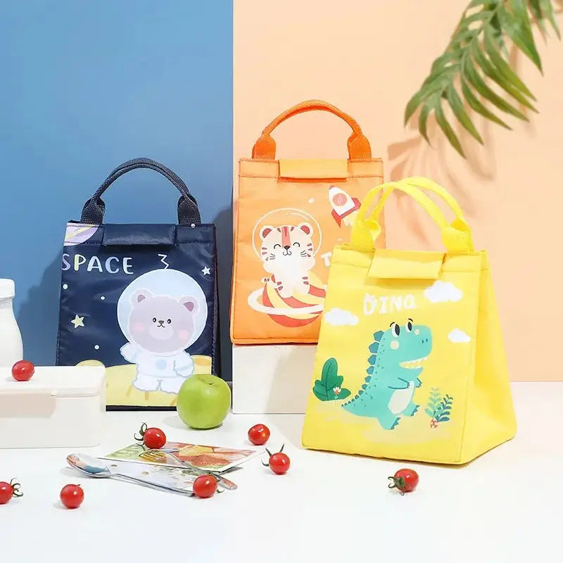 🍱🧸🎒 Kids Cartoon Insulated Lunch Bag – Portable Thermal Cooler Bento Pouch! Appletree Kids Store