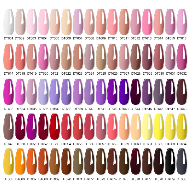 20-Piece HEMA-Free Gel Nail Polish Set – All-Season Long-Lasting UV/LED Soak-Off Kit for DIY Manicure & Nail Art