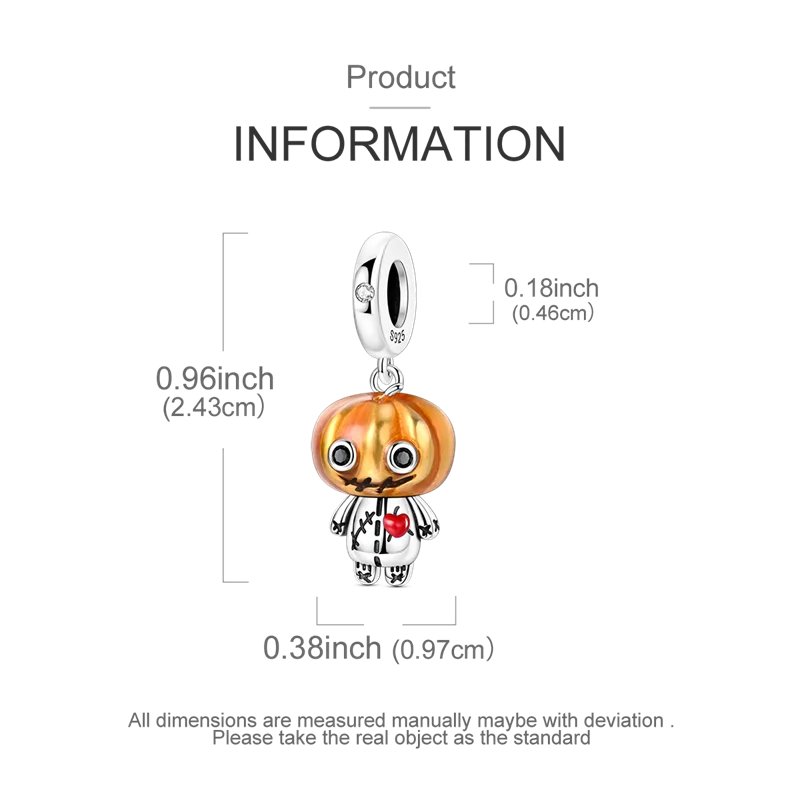 ✨ 925 Sterling Silver Halloween Charms – Witch, Pumpkin & Poison Elements | Pandora-Style Bracelet Compatible