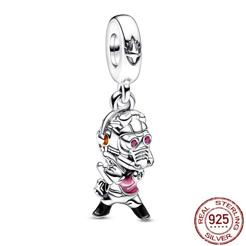 ✨ 925 Silver Marvel Charms – 🕷️ Deadpool & 🐺 Wolverine | Pandora-Style Bracelet Compatible