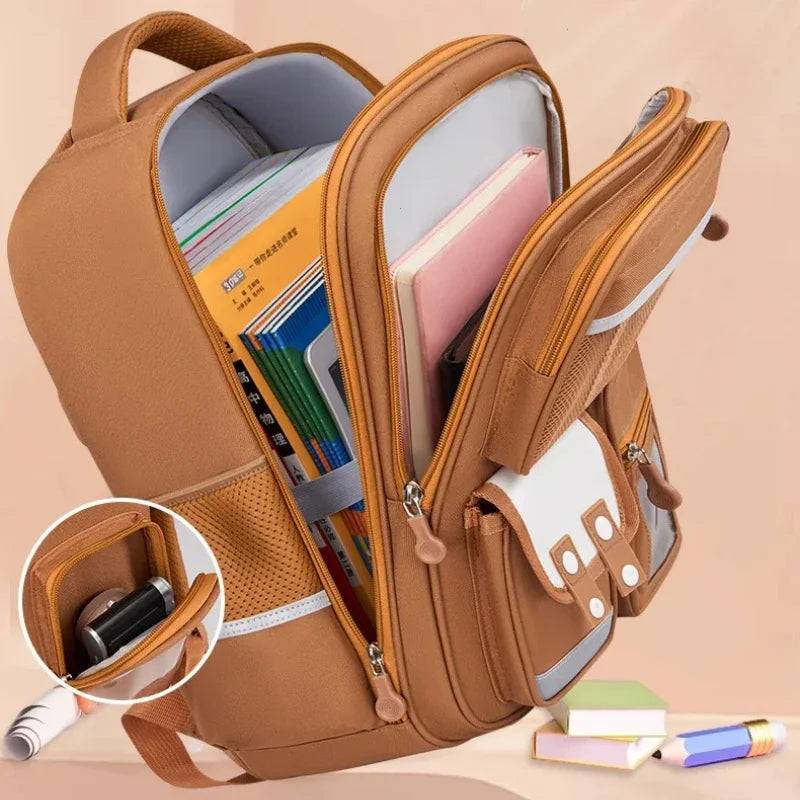 Capybara Children Backpack – Waterproof Orthopedic School Bag with Large Capacity