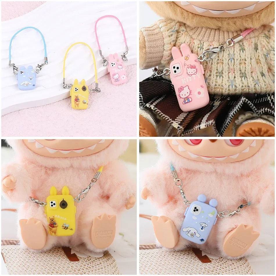 Cartoon Camera & Phone Bag Accessory – For Labubu / Crybaby Dolls | Plush Pendant Gift