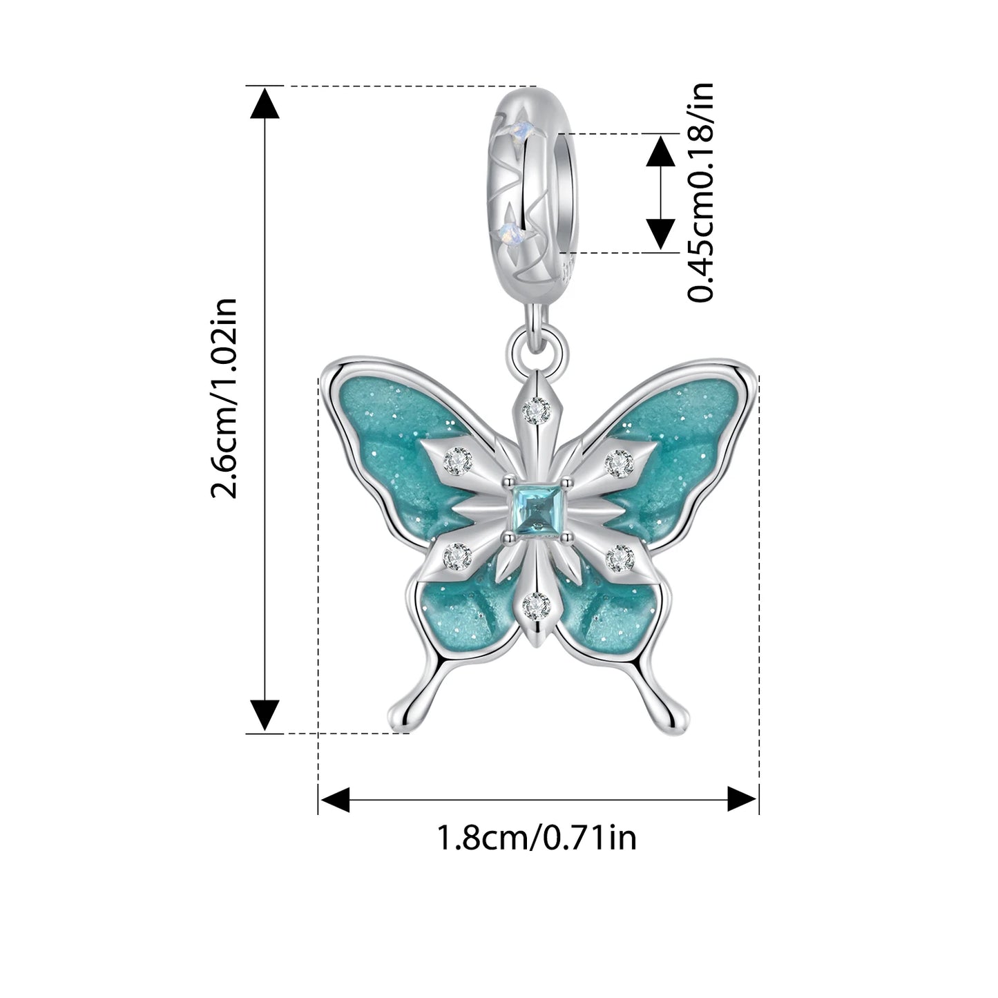✨ 925 Silver Winter Charms – ❄️ Snowflake & 🦋 Butterfly | Pandora-Style Bracelet Compatible