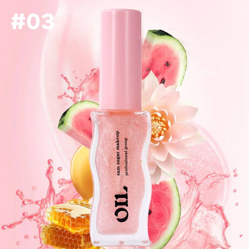 🍓 Fruit Honey Essence Lip Oil – Sexy Plump Lip Jelly with Strawberry Tint