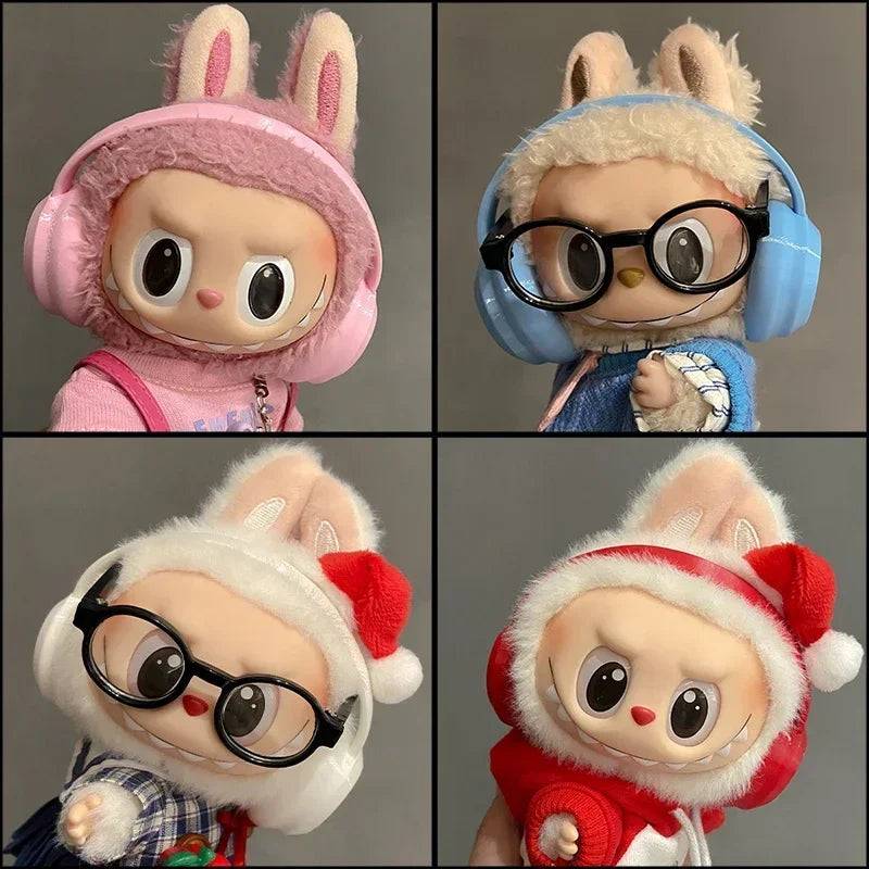17cm Labubu Fashion Earphone Accessories – 10cm Cotton Doll Earphones in Macaron Colors