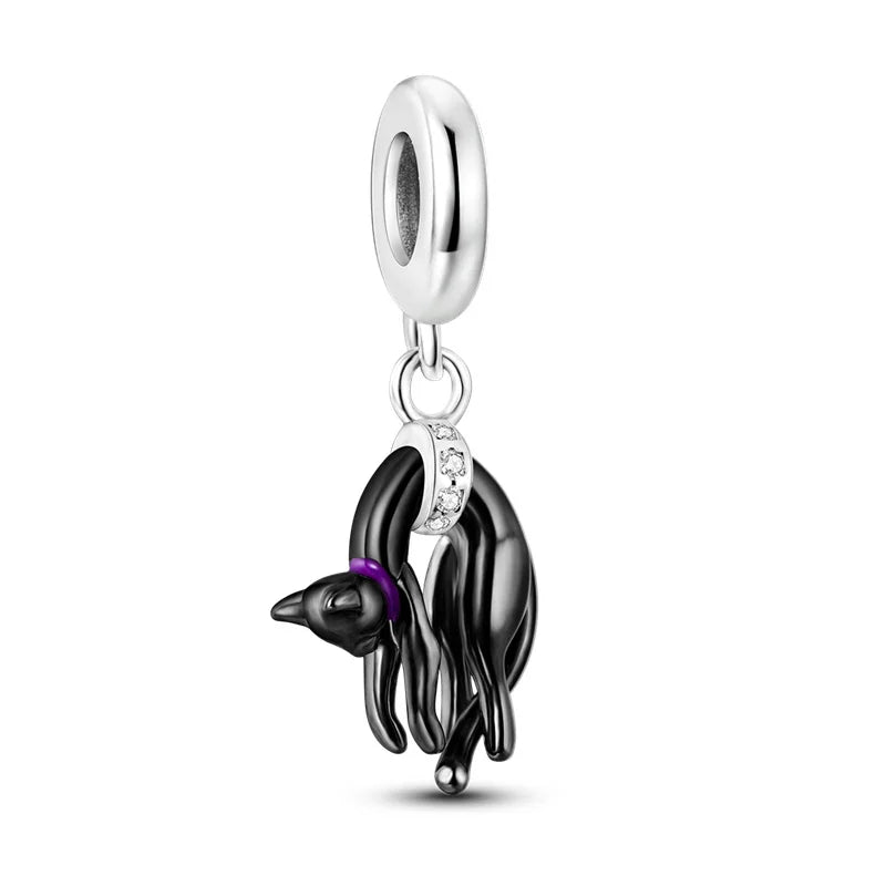 ✨ 925 Sterling Silver Halloween Charms – 🧙♀️ Witch, 💀 Skeleton, 👻 Ghost & 🎃 Pumpkin | Pandora-Style Bracelet Compatible
