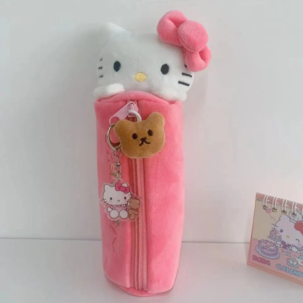 Kawaii Pink Hello Kitty Pencil Bag – Cute Cat Stationery Box for Girls