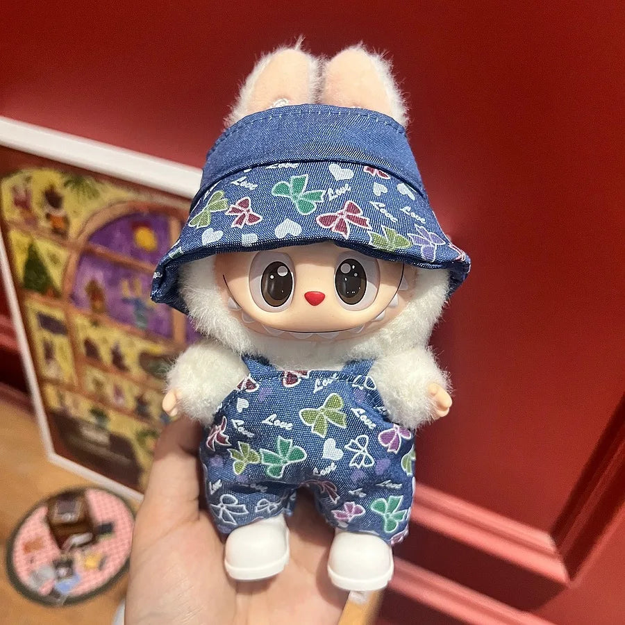 Labubu Velcro Dress Set – Cute Casual Skirt Outfit for 17cm Dolls