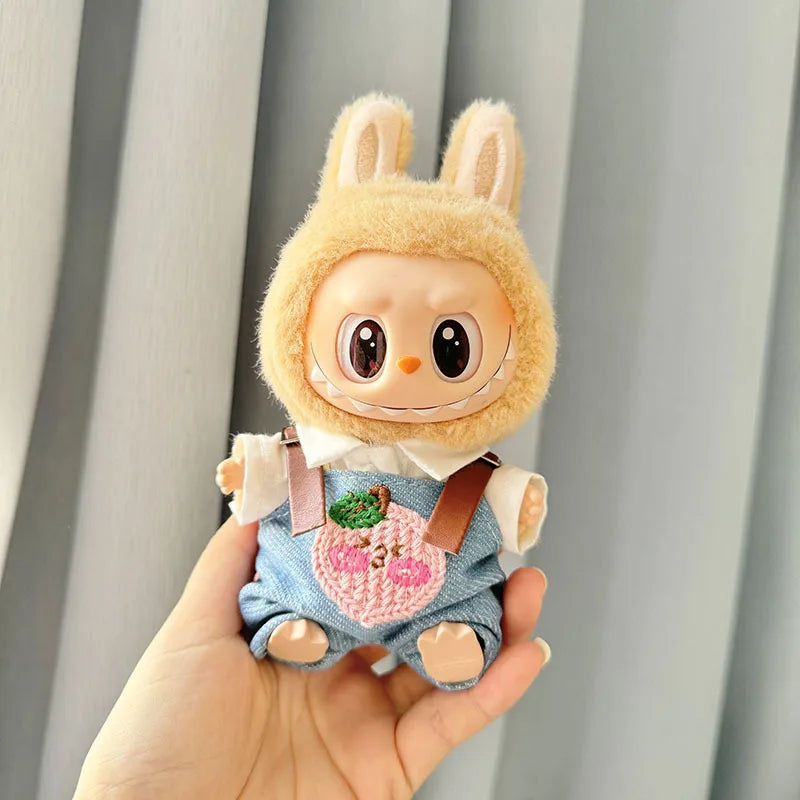 Labubu 17cm Kawaii Plush Doll Outfit – Kpop EXO Pumpkin Set Accessories