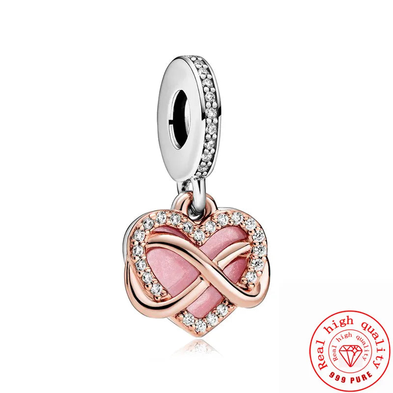 ✨ 925 Silver Friendship Charms – 🦥 Sloth, 🐸 Frog & ❤️ Double Heart | Pandora-Style Bracelet Compatible