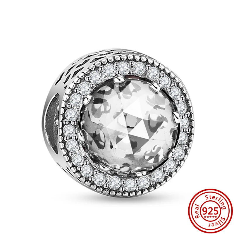 ✨ 925 Silver Sparkling Charms – ❄️ Snowflake, 🌿 Herbarium, 😇 Angel Wings & ❤️ Heart | Pandora-Style Bracelet Compatible