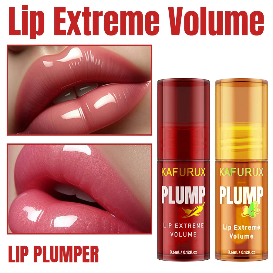 💋 2PC Lip Plump Serum – Long Lasting Moisturizing Lip Oil 💧 | Instant Volume & Fine Line Repair 💥