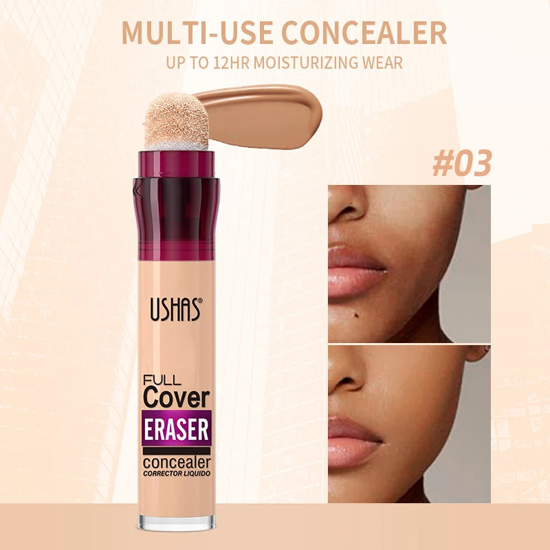 ✨ 12 Color Liquid Concealer 🎨 Moisturizing Rotating Sponge Head 🌀 Long-Lasting Lightweight Multi-Use Foundation Stone's Store