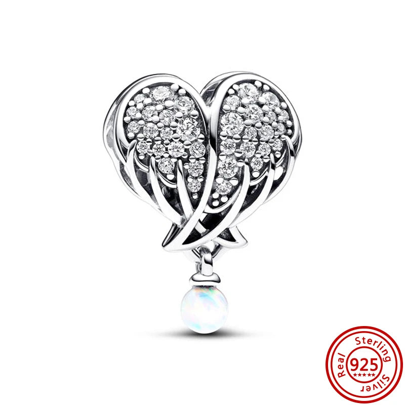 ✨ 925 Silver Winter Charms – ❄️ Snowflake, 🌸 Pansy Flower & 🦋 Blue Butterfly | Pandora-Style Bracelet Compatible