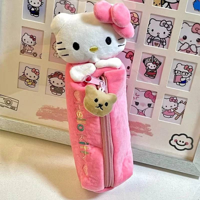Kawaii Pink Hello Kitty Pencil Bag – Cute Cat Stationery Box for Girls