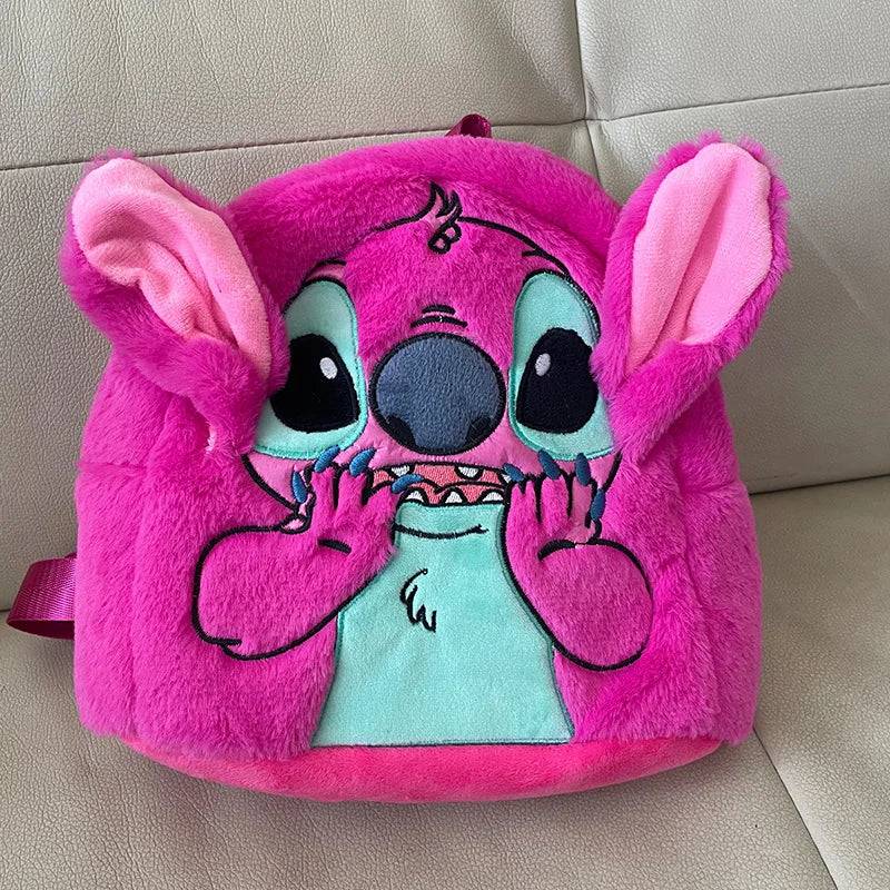 Disney New Stitch Plush Backpack – 3D Cartoon Mini Backpack for Women & Kids, Large Capacity