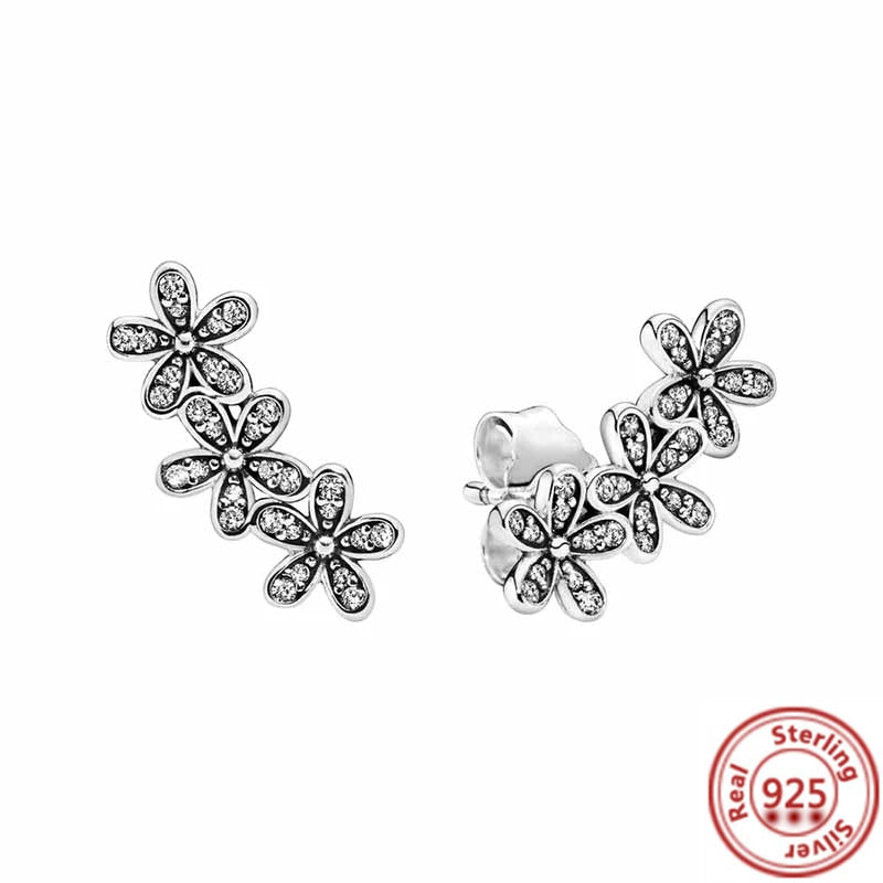✨ 925 Silver Winter Charms – ❄️ Snowflake, 🌸 Pansy Flower & 🦋 Blue Butterfly | Pandora-Style Bracelet Compatible