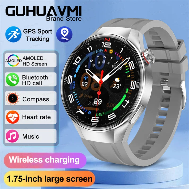 2025 New Huawei GT5 Pro Smart Watch for Men – HD AMOLED, GPS, Heart Rate & Bluetooth Call