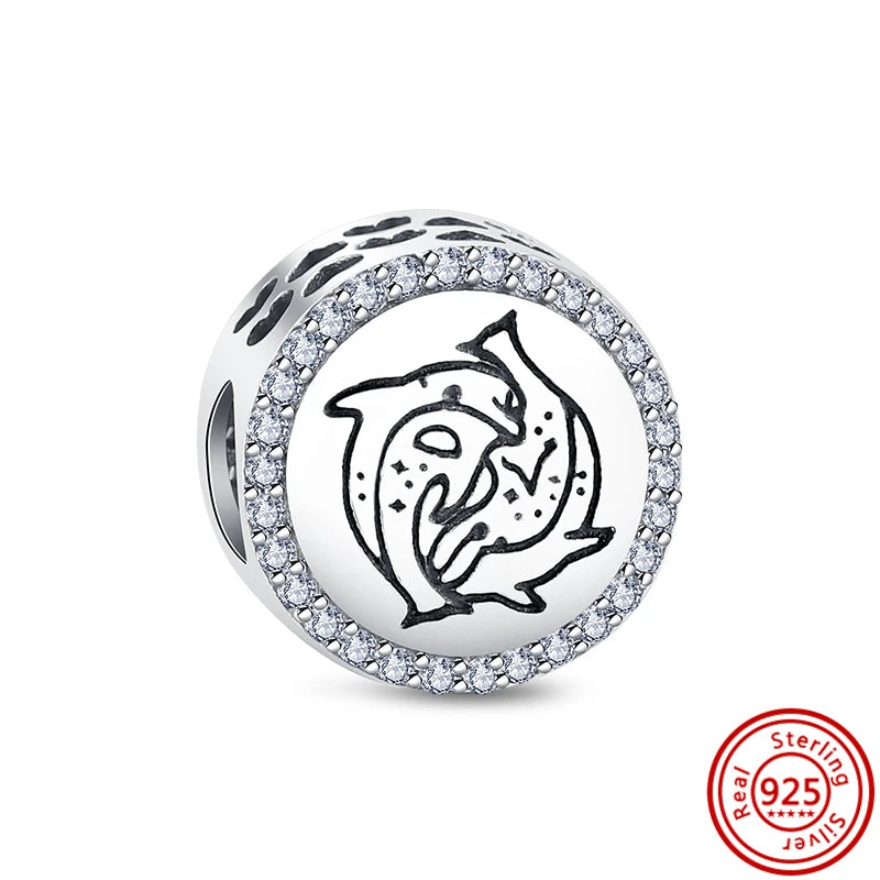 ✨ 925 Silver Sparkling Charms – ❄️ Snowflake, 🌿 Herbarium, 😇 Angel Wings & ❤️ Heart | Pandora-Style Bracelet Compatible