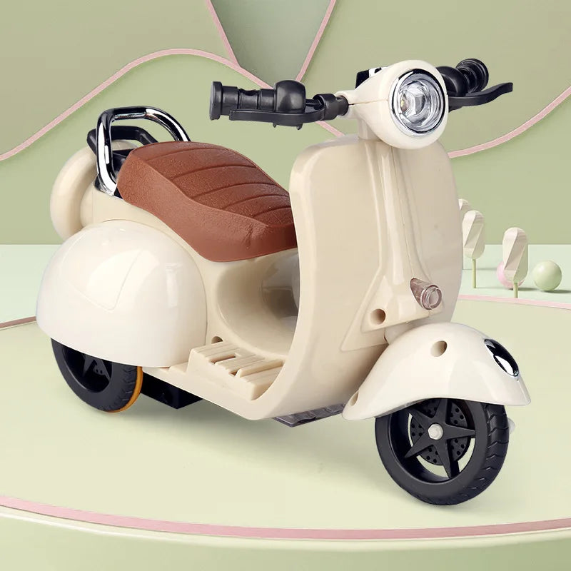 Mini Rotating Simulation Motorcycle Toy for LABUBU Dolls – Fun Stunt Moto for Kids, Birthday Gift