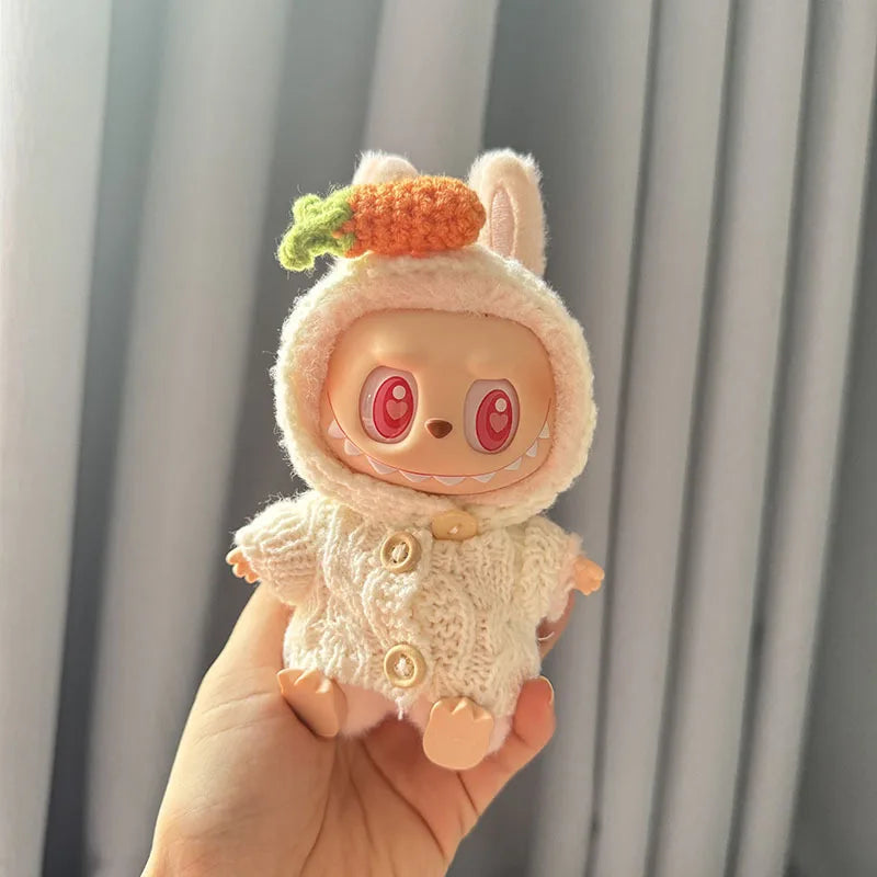 Labubu 17cm Kawaii Plush Doll Outfit – Kpop EXO Pumpkin Set Accessories