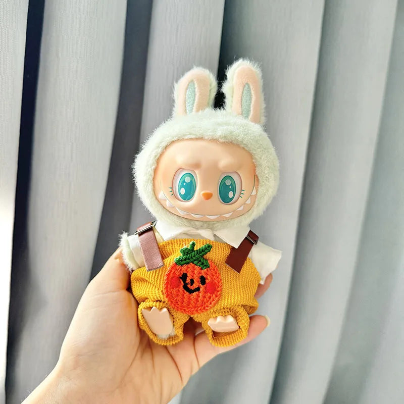 Labubu 17cm Kawaii Plush Doll Outfit – Kpop EXO Pumpkin Set Accessories