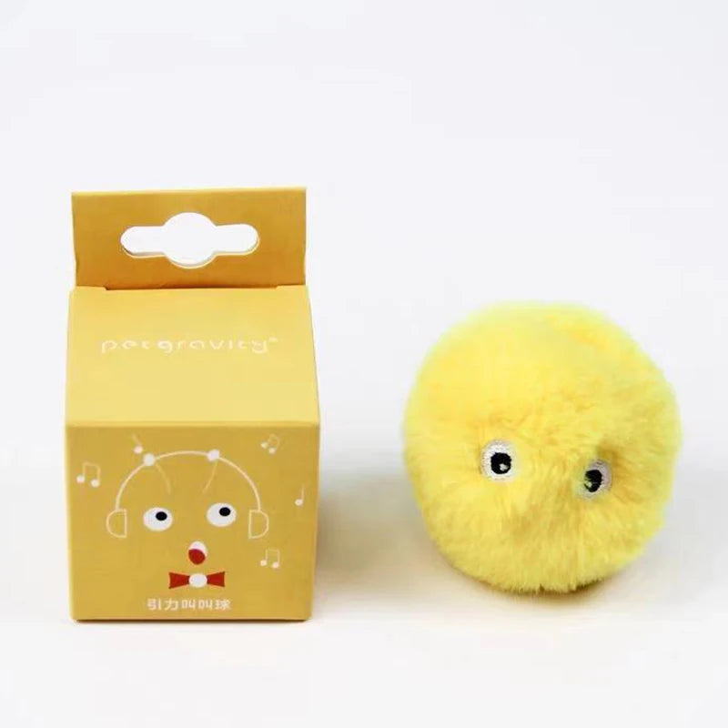 Interactive Plush Cat Toy Ball with Sound & Catnip – Smart Training Toy 5cm