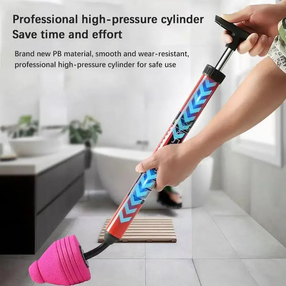 🚽 High Pressure Pneumatic Toilet Plunger – Powerful, Reusable ABS Handle with 120 PSI Air Pressure