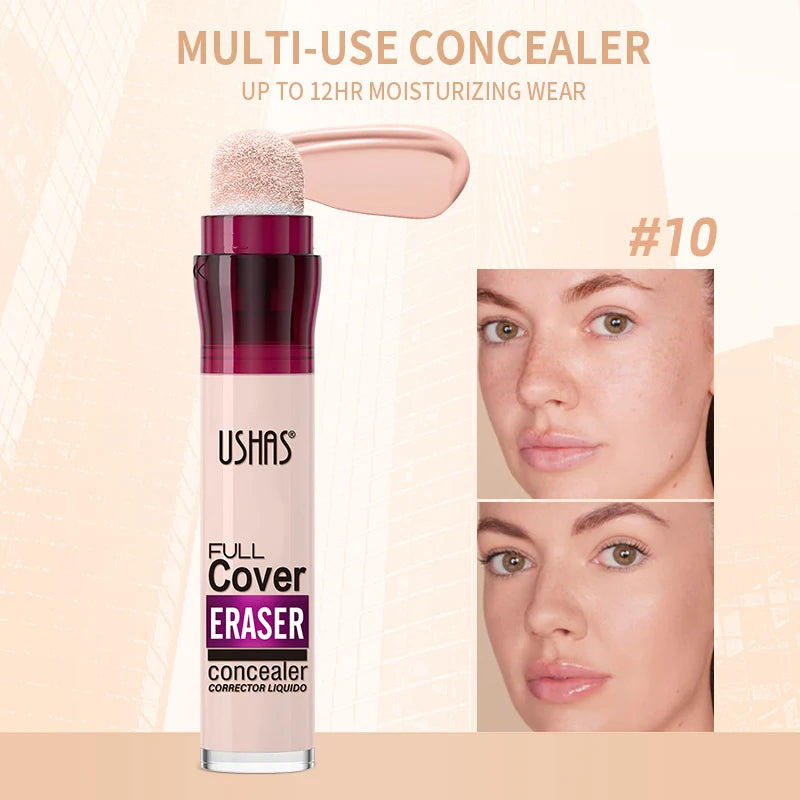 ✨ 12 Color Liquid Concealer 🎨 Moisturizing Rotating Sponge Head 🌀 Long-Lasting Lightweight Multi-Use Foundation Stone's Store