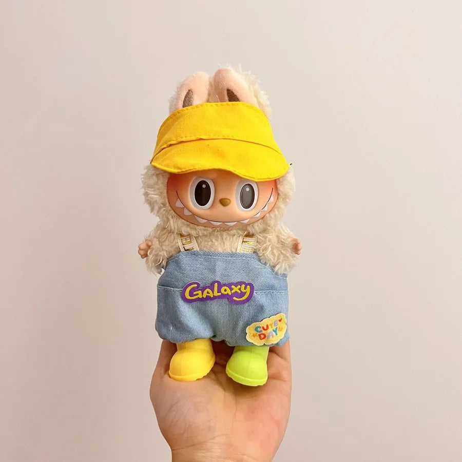 Labubu Velcro Dress Set – Cute Casual Skirt Outfit for 17cm Dolls