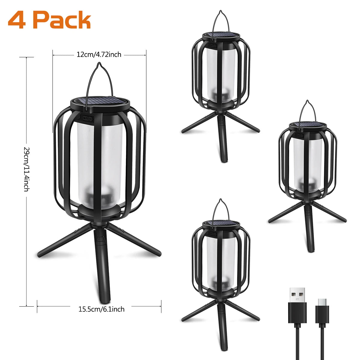 🔥 Flickering Firelight Lantern ✨🌧️ Wireless & Weatherproof Magic for Outdoors! 🌲🏕️ kiwong solar light Store