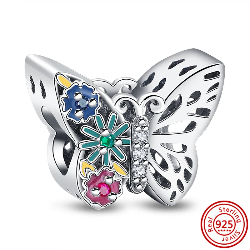 ✨ 925 Sterling Silver Ocean Charms – 🌙 Moon, ⭐ Star, ☀️ Sun & 💧 Blue Beads | Pandora-Style Bracelet Compatible