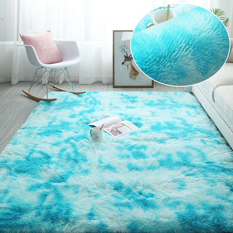 RainbowCloud Plush Rug – Ultra-Soft, Vibrant & Cozy Home Comfort
