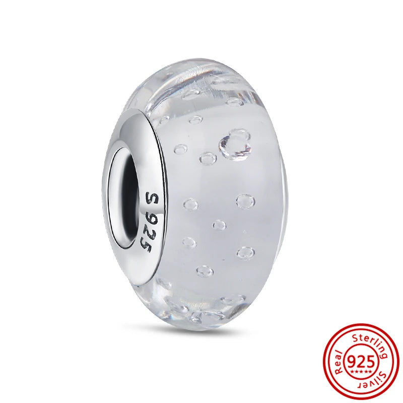 ✨ 925 Silver Sparkling Charms – ❄️ Snowflake, 🌿 Herbarium, 😇 Angel Wings & ❤️ Heart | Pandora-Style Bracelet Compatible
