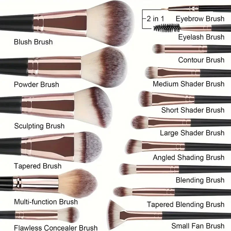 💄✨ Professional 3/20PCS Makeup Brushes Set – Soft & Fluffy Beauty Tools