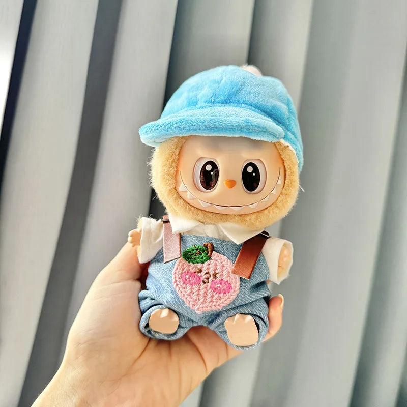 Labubu 17cm Kawaii Plush Doll Outfit – Kpop EXO Pumpkin Set Accessories