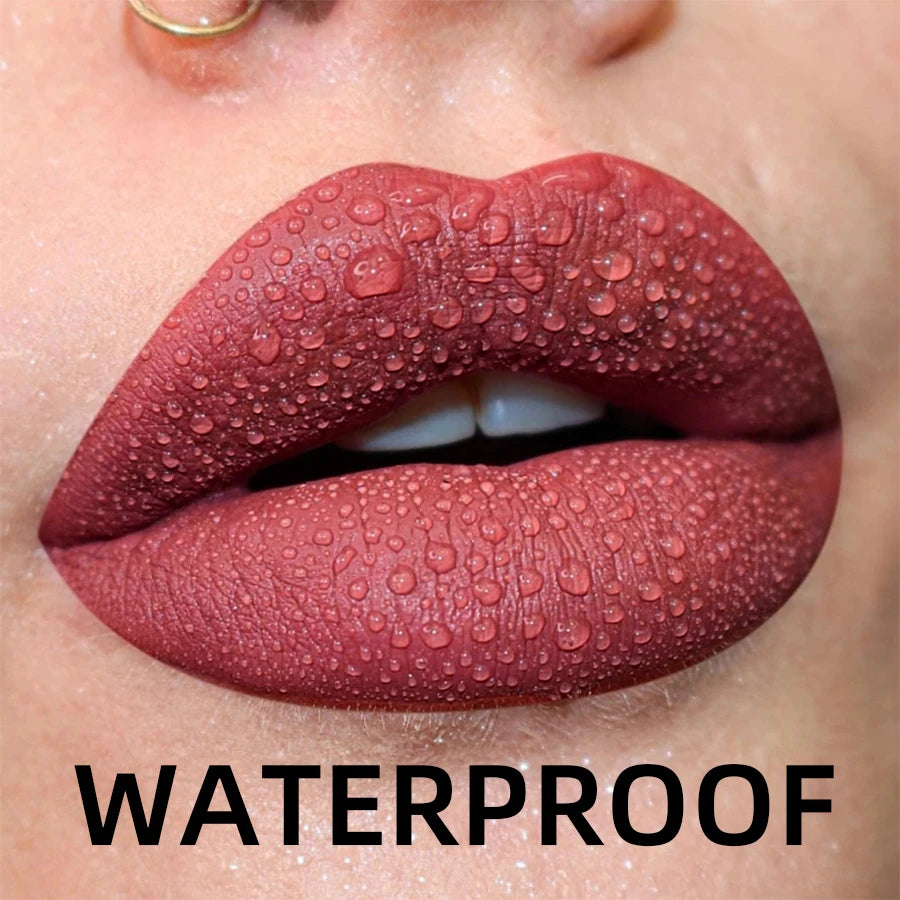 💄 19 Colors Matte Velvet Liquid Lipstick 💋 | Waterproof, Long-Lasting Lip Gloss – Nude, Red, Black & More 🌈