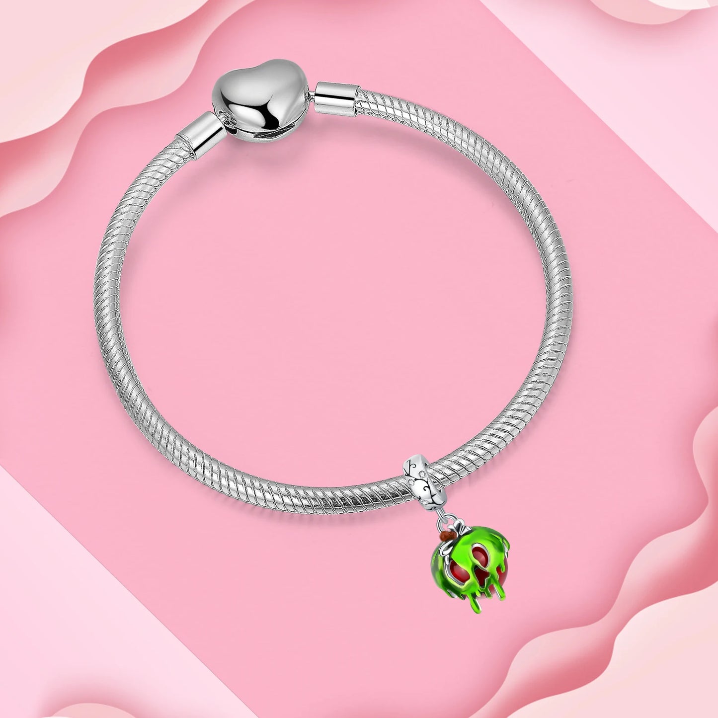 ✨ 925 Silver Halloween Charms – 💀 Skull, 🍎 Apple & 🍒 Cherry | Pandora-Style Bracelet Compatible