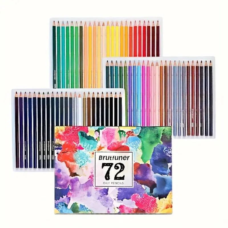 🎨🖍️✨ Brutfuner Premium Oil-based Colored Pencil Set – Vibrant, Safe & Precise!